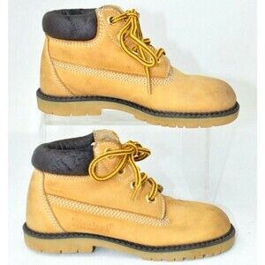 Reebok Weeboks Boy's Ankle Boots Brown Leather Hiking Style Boots Size 8.5 M